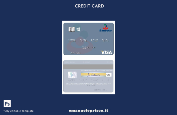 stile verificato Modello di carta visto Venezuela Banesco Banco Universal